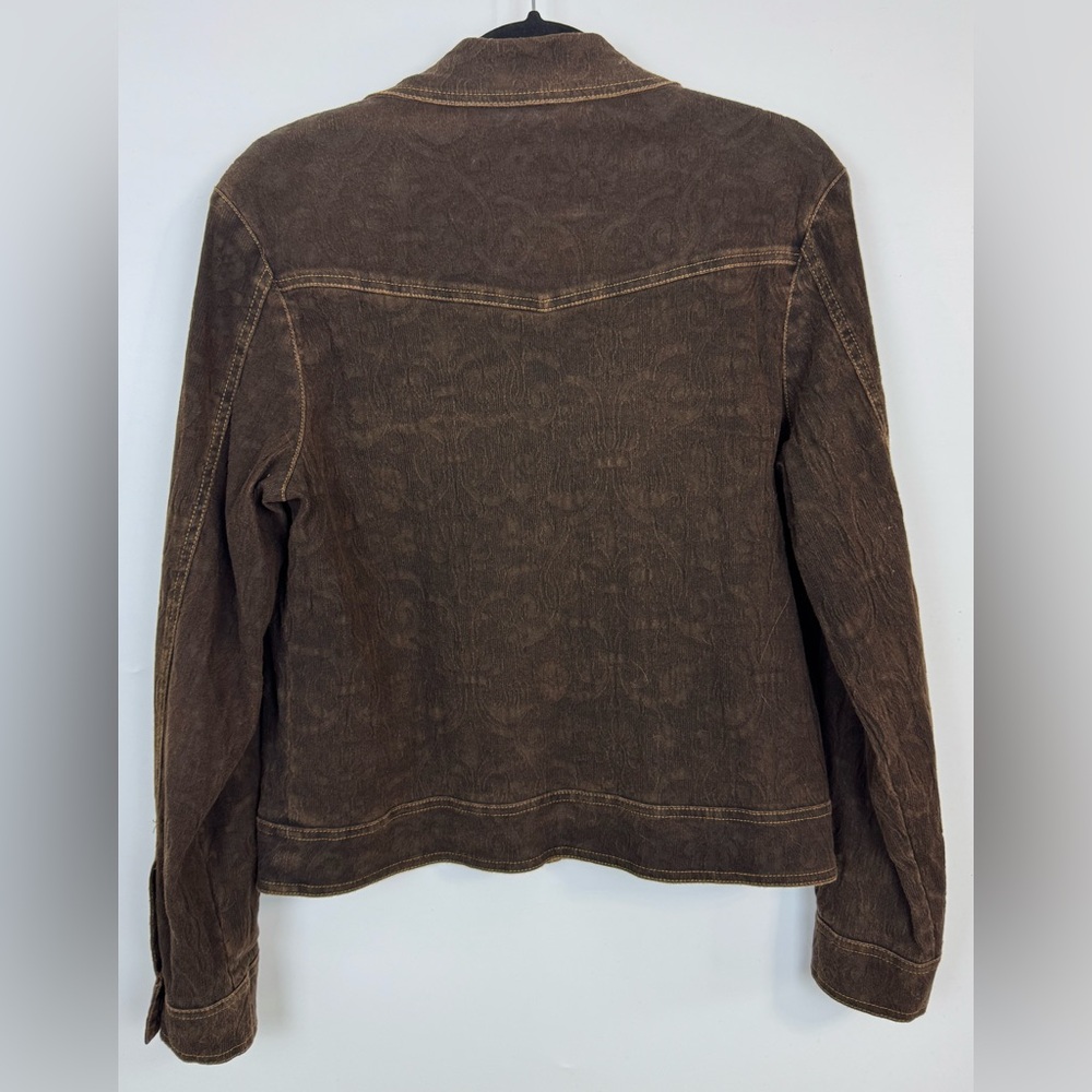 Equestrian 
Brown Women's Button-Front Jacket - Picture 6 of 16